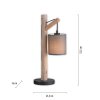 Leuchten-Direkt GREEN TRIBU Lámpara de mesa Crudo, Negro, 1 luz