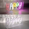 Leuchten-Direkt NEON-HAPPY Lámpara de decoración LED Transparente, claro, 1 luz