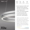 Paul Neuhaus PURE E-LOOP Lámpara Colgante LED Plata, 2 luces, Mando a distancia