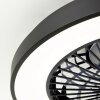 Brilliant Mazzaro Ventilador de techo LED Negro, 1 luz, Mando a distancia, Cambia de color