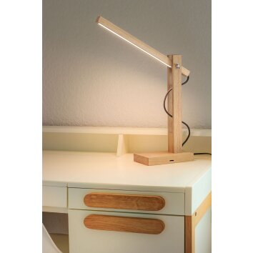 Anga Lámpara de mesa LED Cromo, Crudo, 1 luz