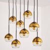 Koyoto Lámpara Colgante - Cristal dorado, Transparente, 8 luces