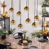 Koyoto Lámpara Colgante - Cristal dorado, Transparente, 8 luces