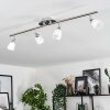 Holualoa Lámpara de Techo LED Níquel-mate, 4 luces