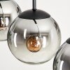 Gastor Lámpara Colgante - Cristal Cromo, Transparente, Ahumado, 3 luces