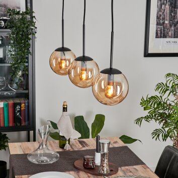 Gastor Lámpara Colgante - Cristal Colores ámbar, 3 luces Gastor Lámpara Colgante - Cristal Colores ámbar, 3 luces