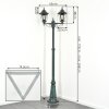 Hongkong Candelabro Verde, Negro, 2 luces