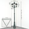 Hongkong Candelabro Verde, Negro, 3 luces