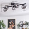 Chehalis Lámpara de Techo Transparente, Ahumado, 5 luces