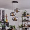 Apedo Lámpara Colgante - Cristal Ahumado, 3 luces