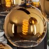 Koyoto Lámpara Colgante - Cristal dorado, Transparente, 8 luces