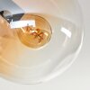 Gastor Lámpara de Techo - Cristal Colores ámbar, Transparente, Negro, 3 luces