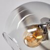 Koyoto Lámpara de Techo - Cristal Cromo, Transparente, Ahumado, 5 luces
