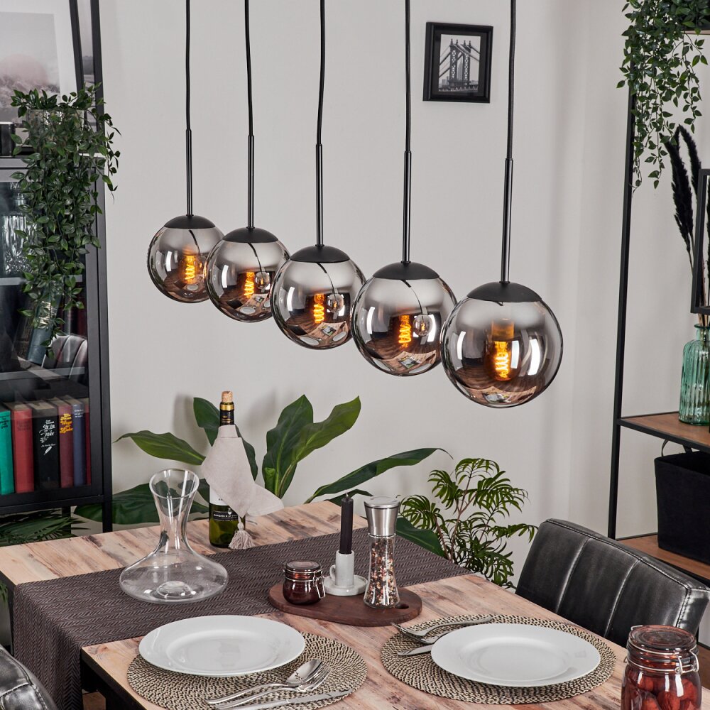 Gastor Lámpara Colgante - Cristal Cromo, Ahumado, 5 luces main product photo