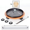 Koyoto Lámpara de Techo - Cristal Crudo, Negro, 3 luces