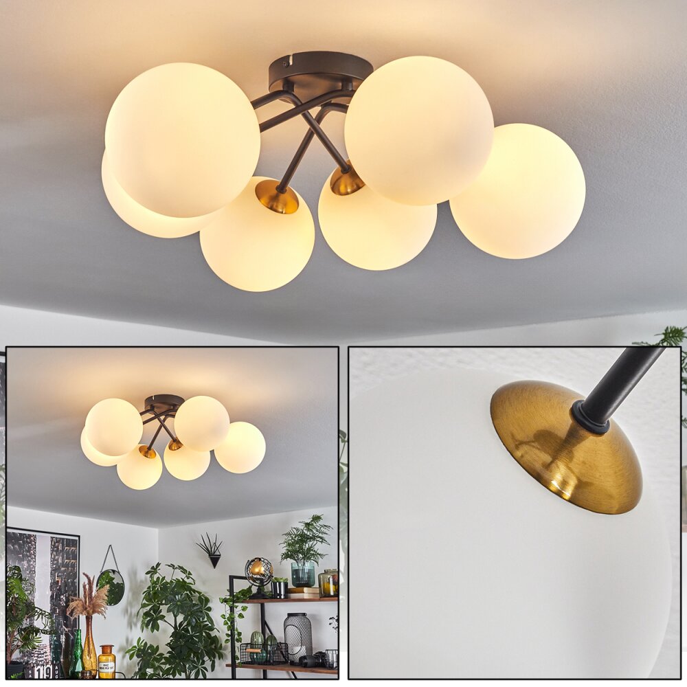 Chehalis Lámpara de Techo dorado, Negro, 6 luces main product photo