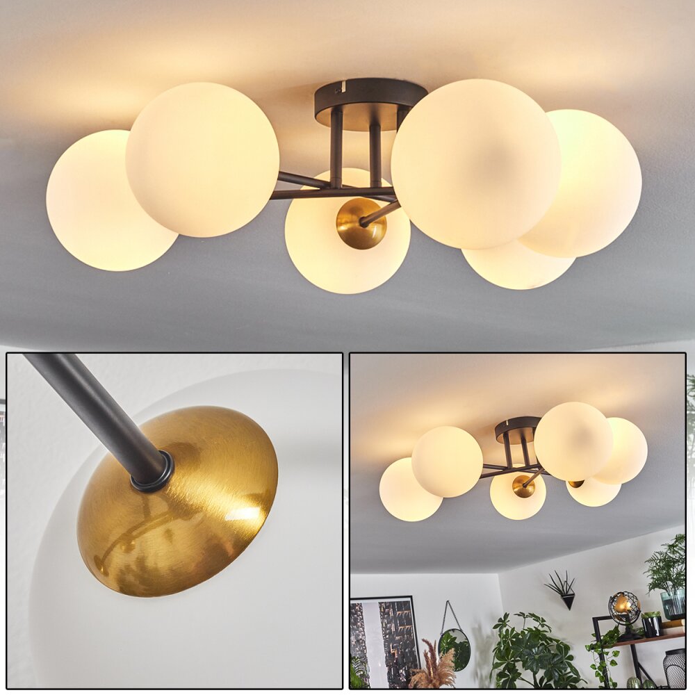 Chehalis Lámpara de Techo dorado, Negro, 6 luces main product photo