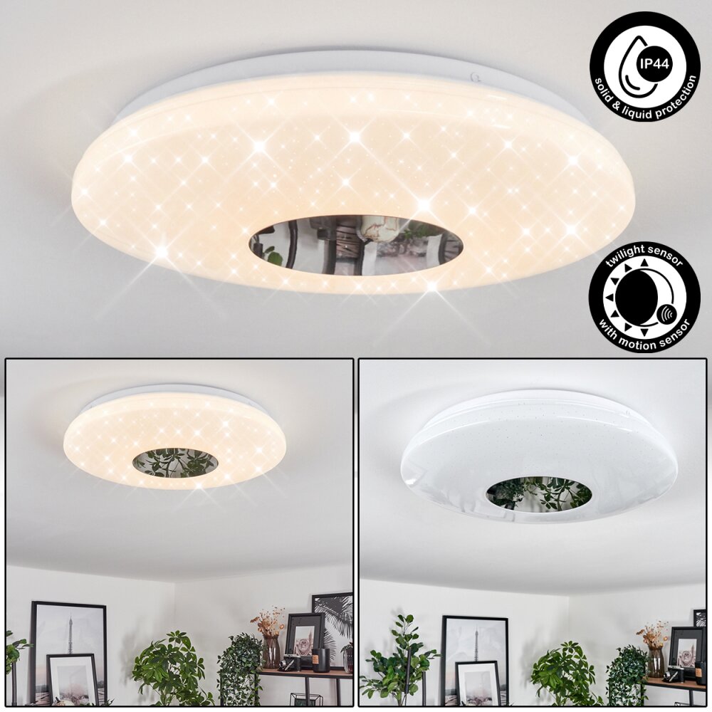 Lumsden Lámpara de Techo LED Blanca, 1 luz, Sensor de movimiento main product photo