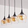 Azurara Lámpara Colgante Negro, 4 luces