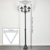 Naofe Candelabro Verde, Negro, 3 luces