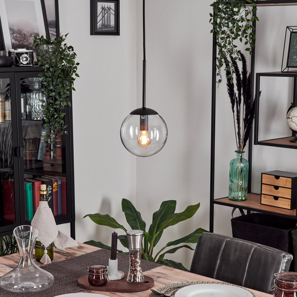 Gastor Lámpara Colgante - Cristal Negro, 1 luz main product photo