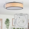 Parbiak Lámpara de Techo LED Blanca, 1 luz