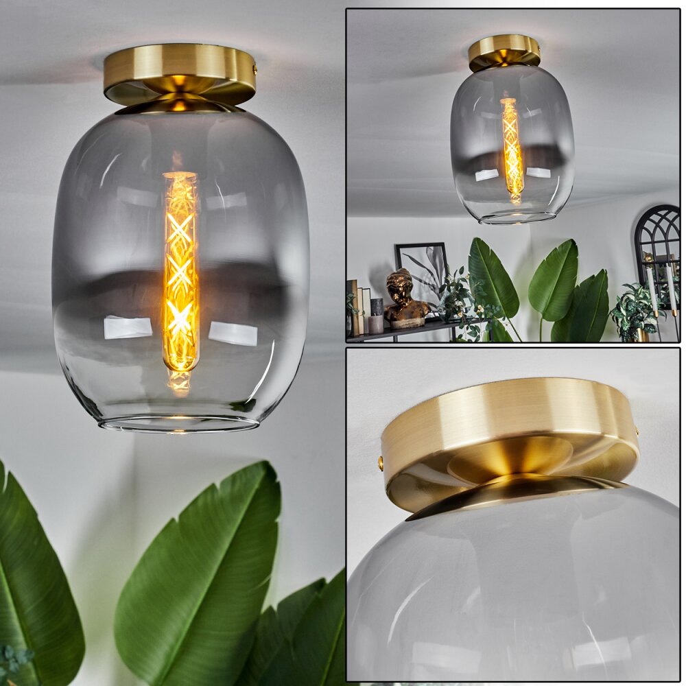 Apedo Lámpara de Techo - Cristal Latón, 1 luz main product photo