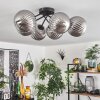 Chehalis Lámpara de Techo Ahumado, 6 luces