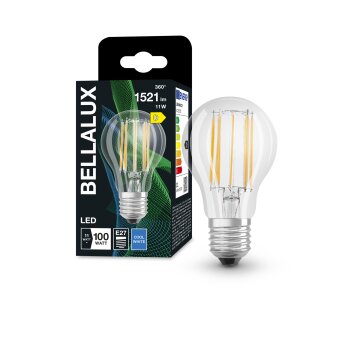 BELLALUX® LED E27 11 vatios 4000 Kelvin 1521 lúmenes Transparente, claro, 1 luz