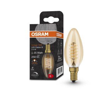 OSRAM Vintage 1906® LED E14 3.4 W 2200 Kelvin 250 Lumen