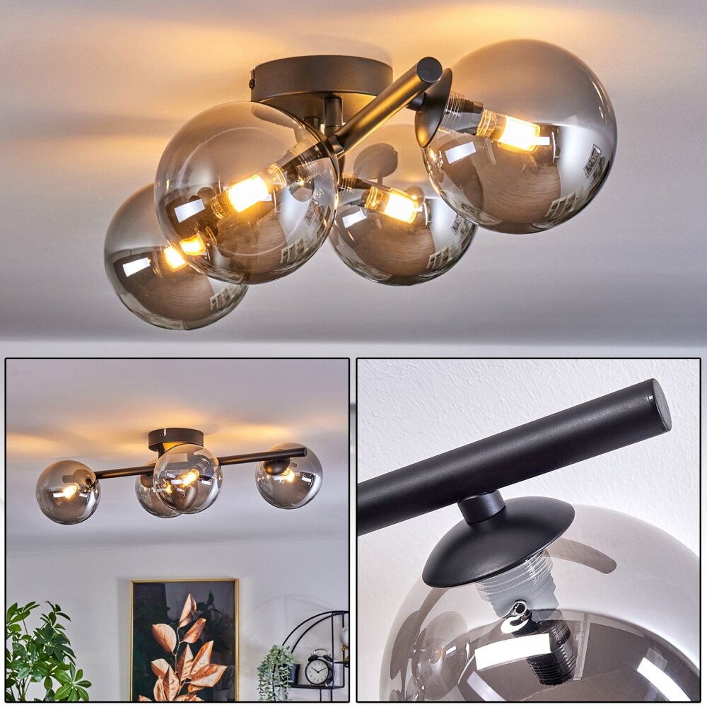 Chehalis Lámpara de Techo - Cristal Ahumado, 4 luces main product photo