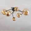 Chehalis Lámpara de Techo - Cristal dorado, Negro, 6 luces