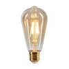E27 juego de 2 LED 6 vatios 2200 Kelvin 650 lumen Colores ámbar, Latón, 1 luz