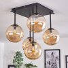 Chehalis Lámpara de Techo - Cristal Colores ámbar, 5 luces