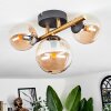 Chehalis Lámpara de Techo - Cristal dorado, Negro, 3 luces