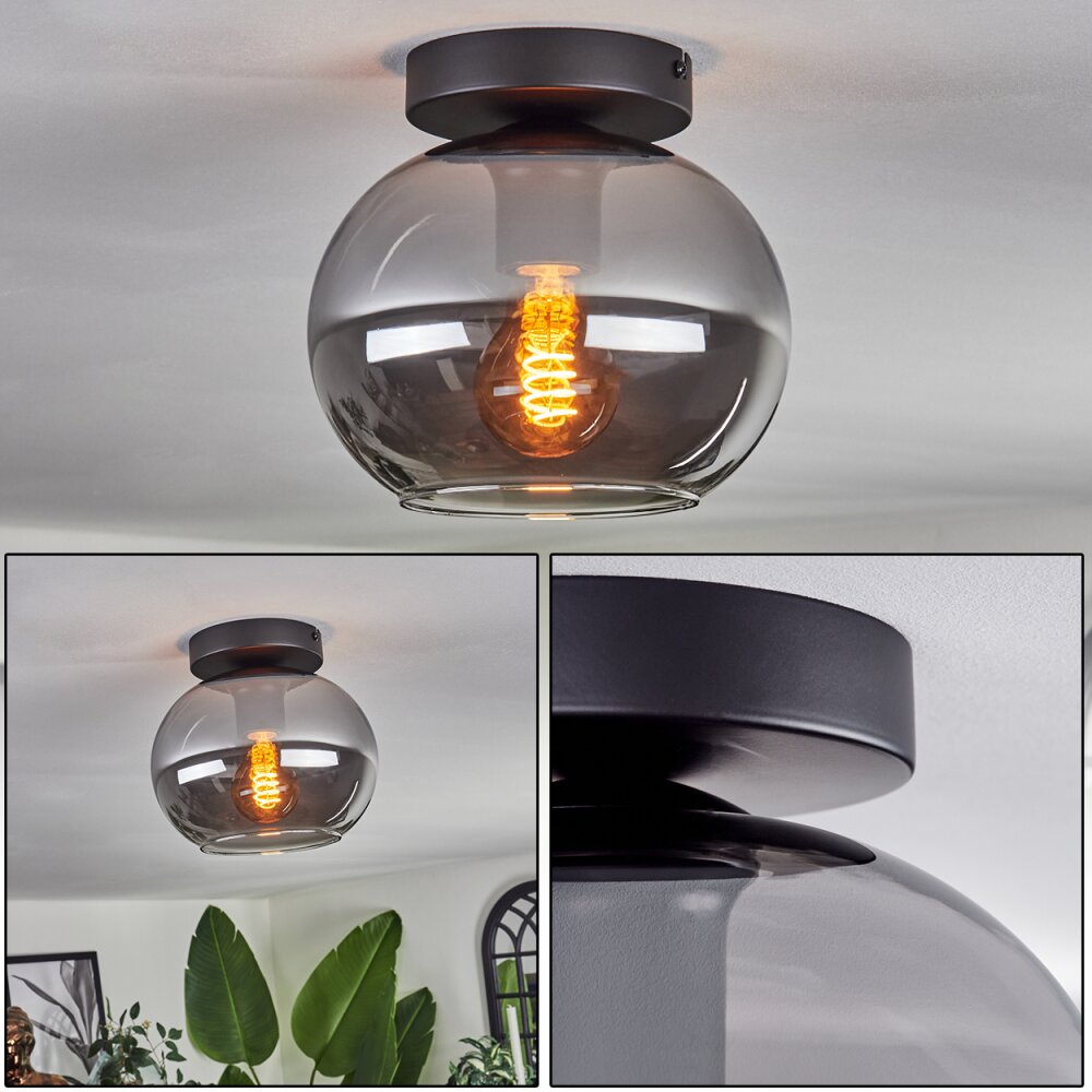 Apedo Lámpara de Techo - Cristal Ahumado, 1 luz main product photo