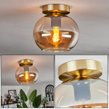 Apedo Lámpara de Techo - Cristal Latón, 1 luz