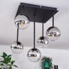 Chehalis Lámpara de Techo - Cristal dorado, Negro, 5 luces