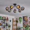 Koyoto Lámpara de Techo - Cristal Cromo, Ahumado, 7 luces