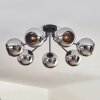 Koyoto Lámpara de Techo - Cristal Cromo, Ahumado, 7 luces