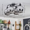 Koyoto Lámpara de Techo - Cristal Cromo, Ahumado, 4 luces