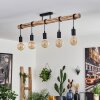 Soungou Lámpara de Techo Crudo, Negro, 5 luces