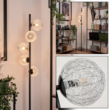 Remaisnil Lámpara de Pie Plata, 5 luces