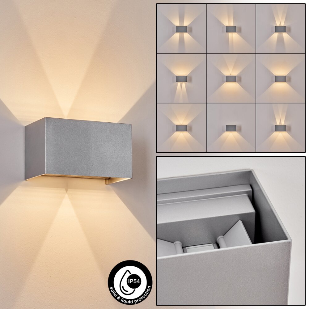 Tamarin Aplique para exterior LED Gris, 1 luz main product photo