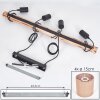 Soungou Lámpara Colgante Crudo, Negro, 4 luces