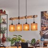 Soungou Lámpara Colgante Crudo, Negro, 4 luces