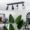 Leteque Lámpara de Techo Negro, 4 luces