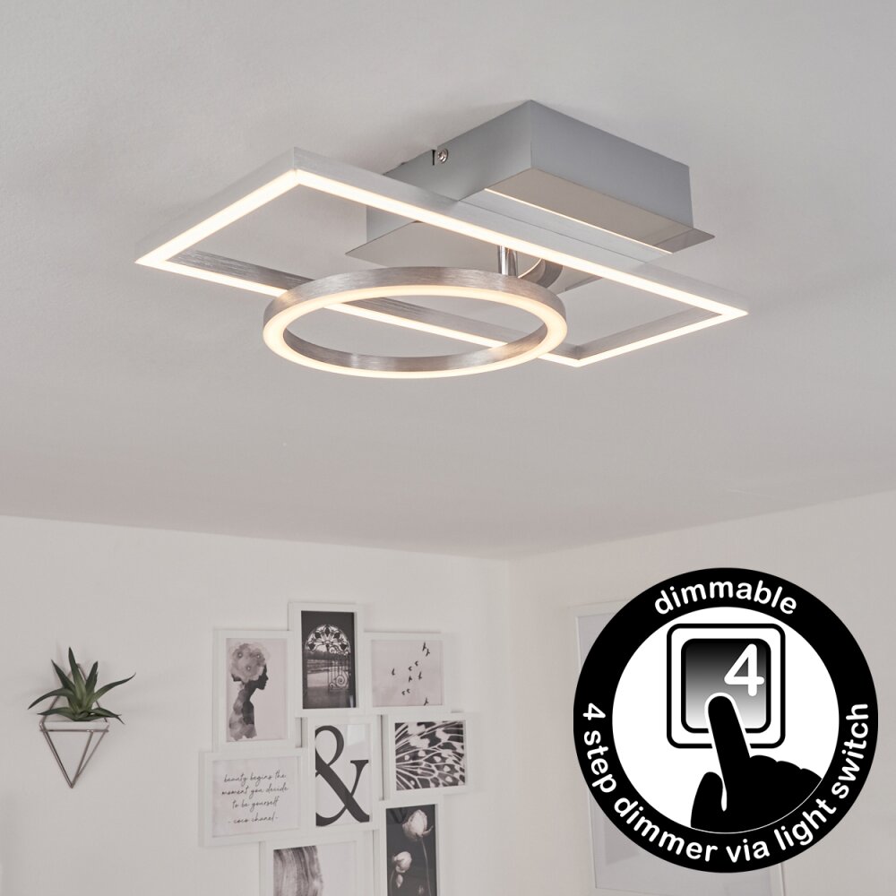 Buren Lámpara de Techo LED Níquel-mate, 1 luz main product photo