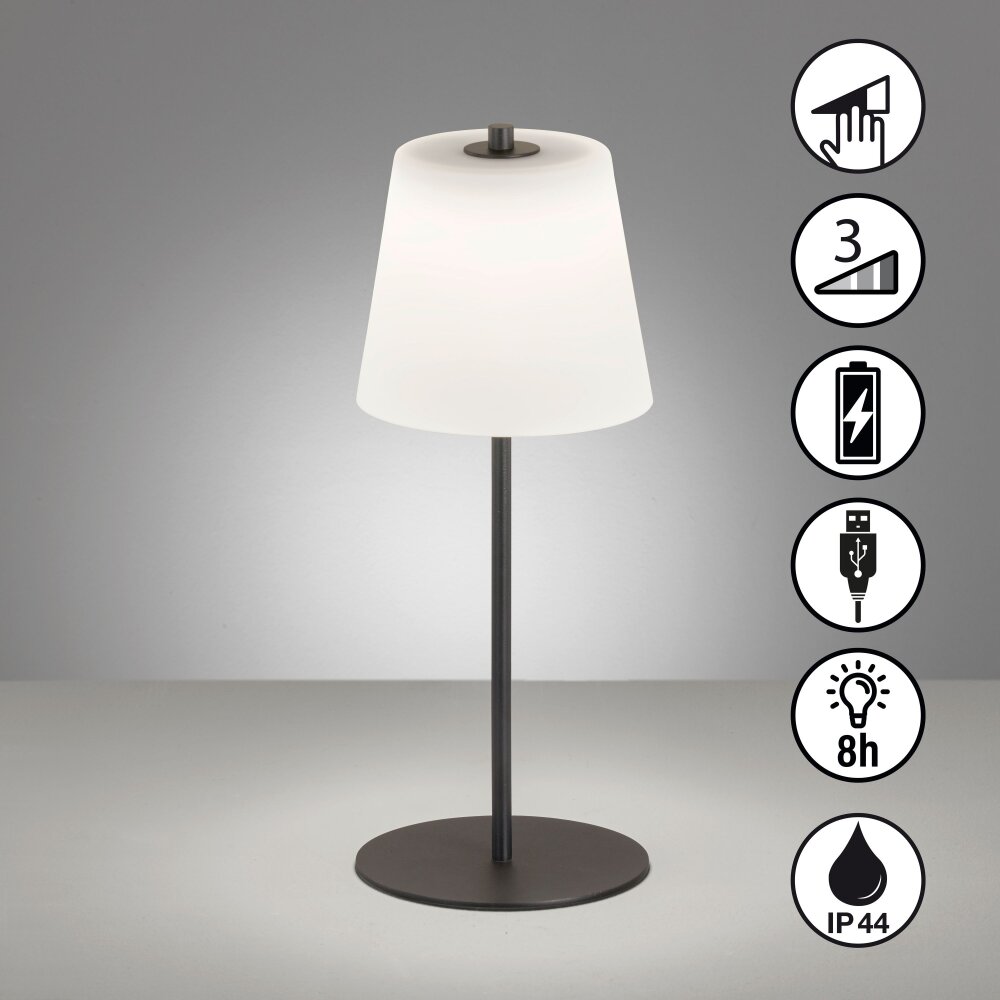 FHL-easy Marbella Lámpara de mesa LED Negro, 1 luz main product photo