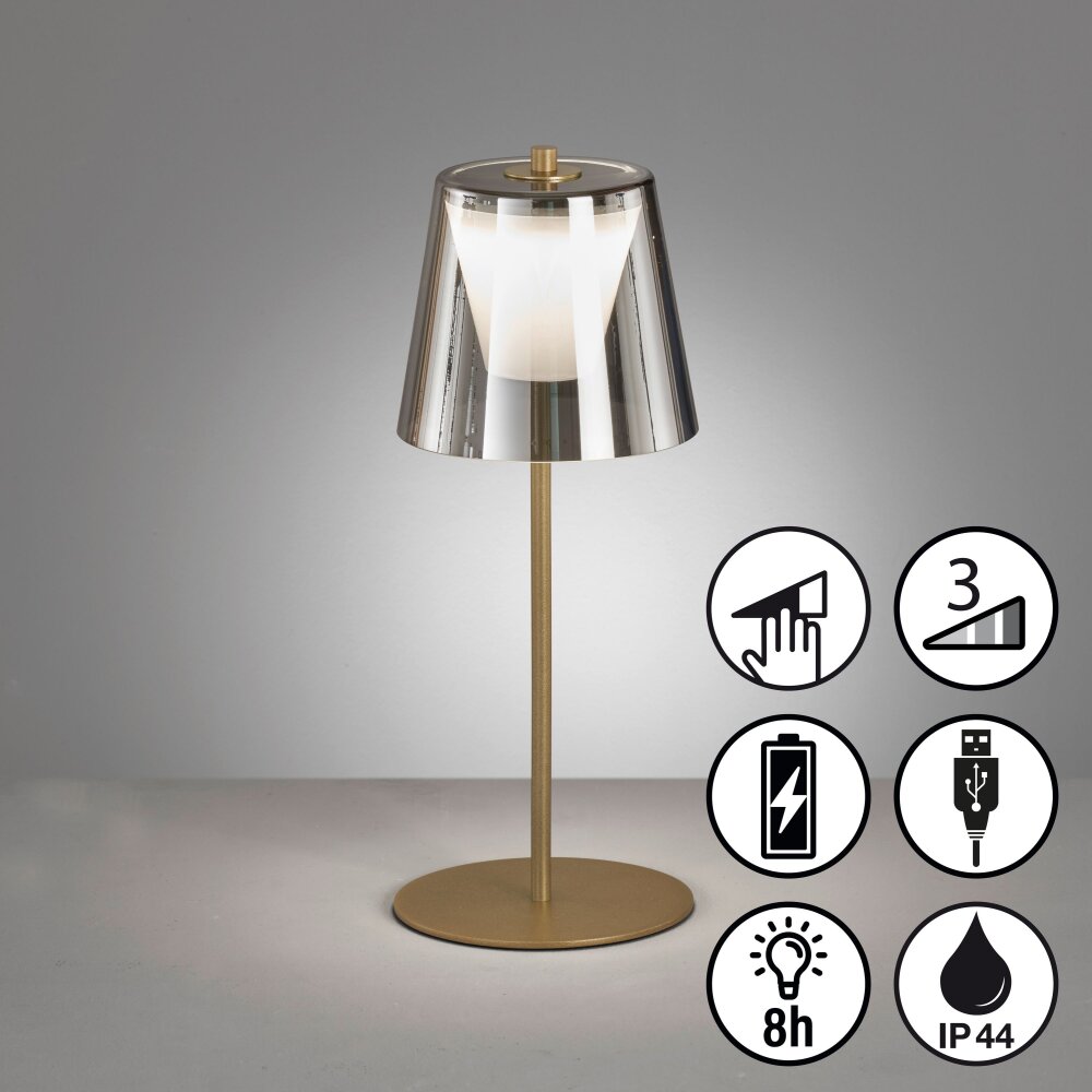 FHL-easy Marbella Lámpara de mesa LED dorado, 1 luz main product photo